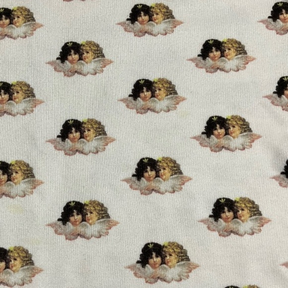 Adidas x Fiorucci All Over Angels Cherub Crop T-Shirt Top Size Small​ - Picture 11 of 16